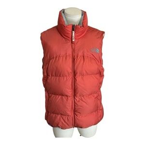 THE NORTH FACE 700 Down Nupste Vest Size M Coral Orange Everest‎ 8850m Winter
